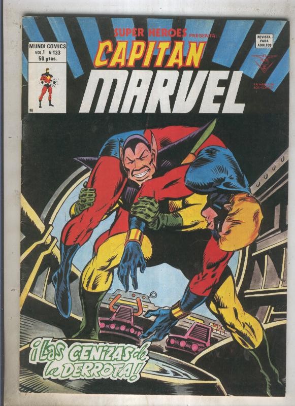 SUPER HEROES numero 133: CAPITAN MARVEL (1contraportada)