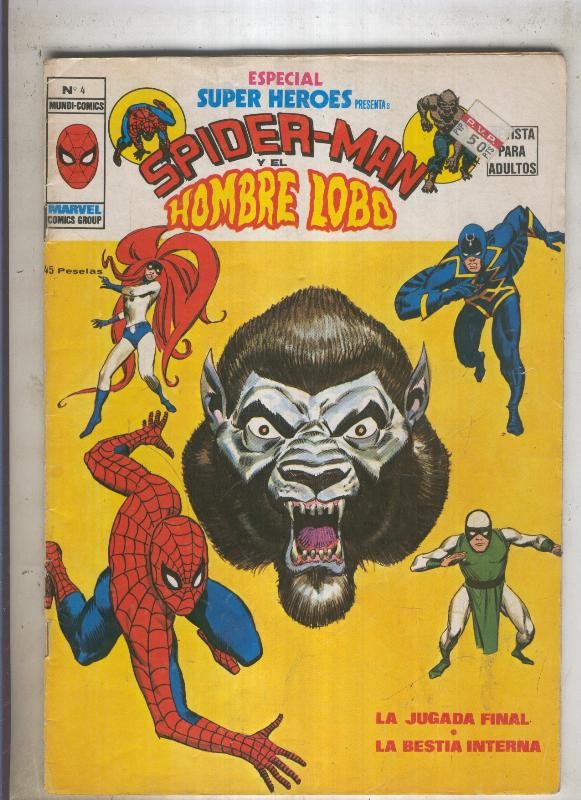SPECIAL SUPER HEROES numero 04: SPIDERMAN (1contraportada)