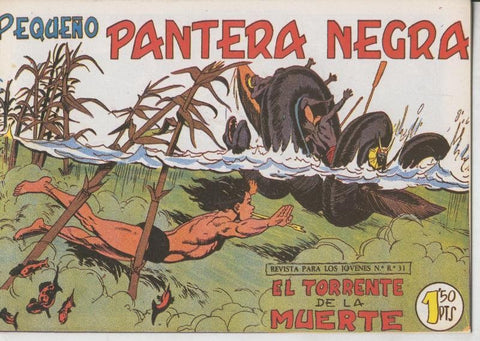Pequeño Pantera Negra, facsimil numero 144: El torrente de la muerte