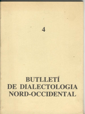Butlleti de dialectologia nord-occidental numero 04