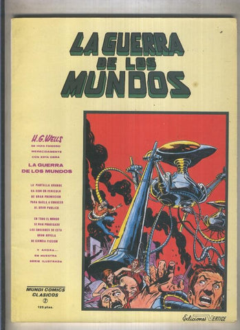 Mundicomics clasicos numero 02: La guerra de los mundos (numerado 1 en interior cubierta)