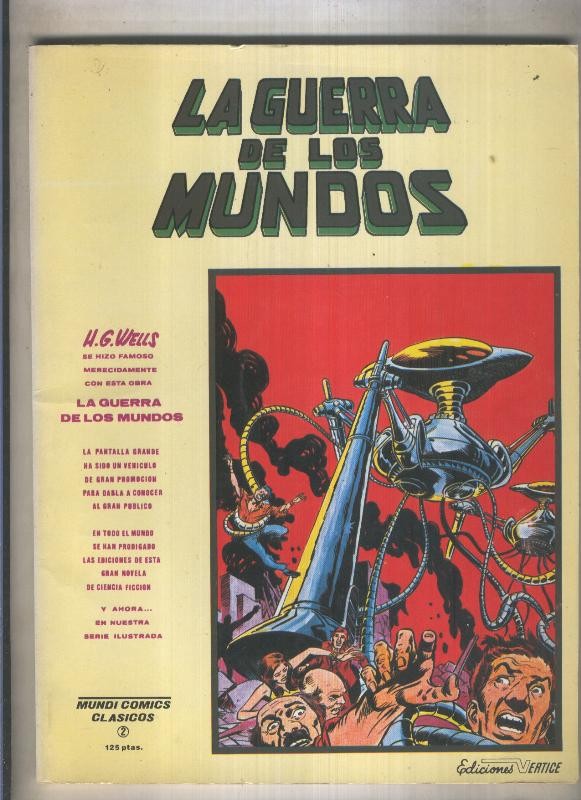 Mundicomics clasicos numero 02: La guerra de los mundos (numerado 2 en interior cubierta)