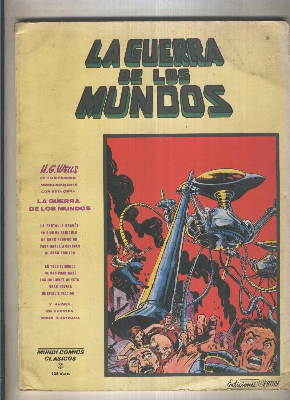 Mundicomics clasicos numero 02: La guerra de los mundos (numerado 4 en interior cubierta)