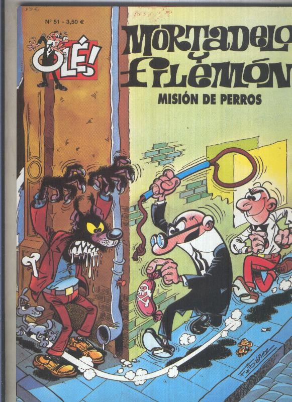 Mortadelo y Filemon OLE numero 051 Mision de perros (numerado 1 en interior cubierta)