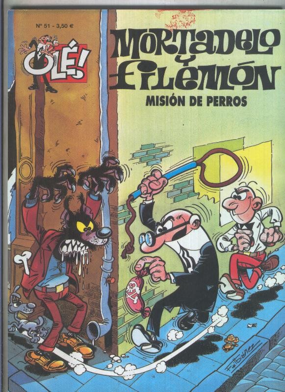 Mortadelo y Filemon OLE numero 051 Mision de perros (numerado 4 en interior cubierta)