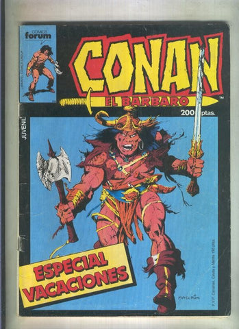 Conan el Barbaro especial vacaciones 1986 (numerado 3 en trasera)