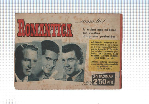 Mary Noticias numero 004: trasera propaganda de la coleccion Romantica