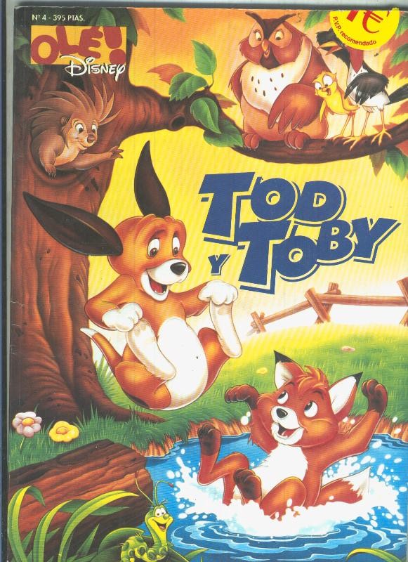 Ole Disney portada en relieve numero 04: Tod y Toby (resto pegatina en parte superior cubierta)