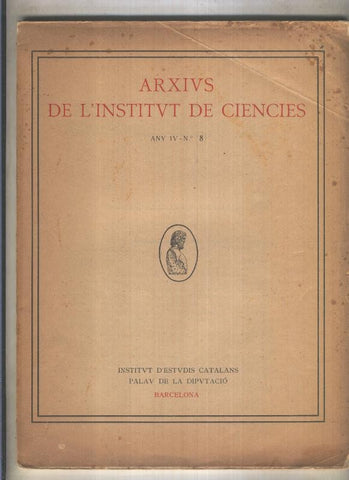 Arxivs de L,institut de ciencies numero 8, any IV