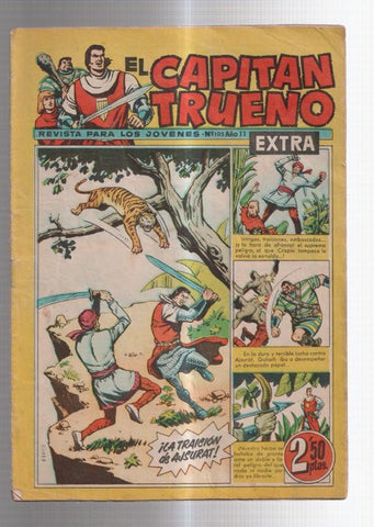 El Capitan Trueno Extra numero 105 (aviejado) (numerado 1 en trasera)