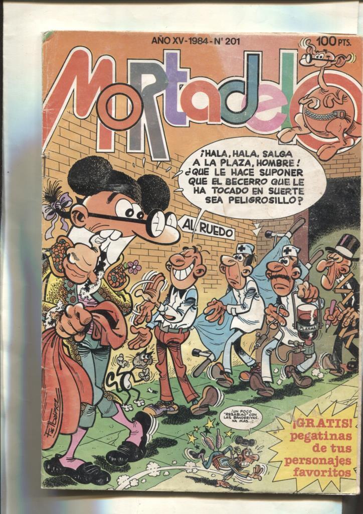 Super Mortadelo numero 201 (numerado 1A en trasera) (grapa oxidada)