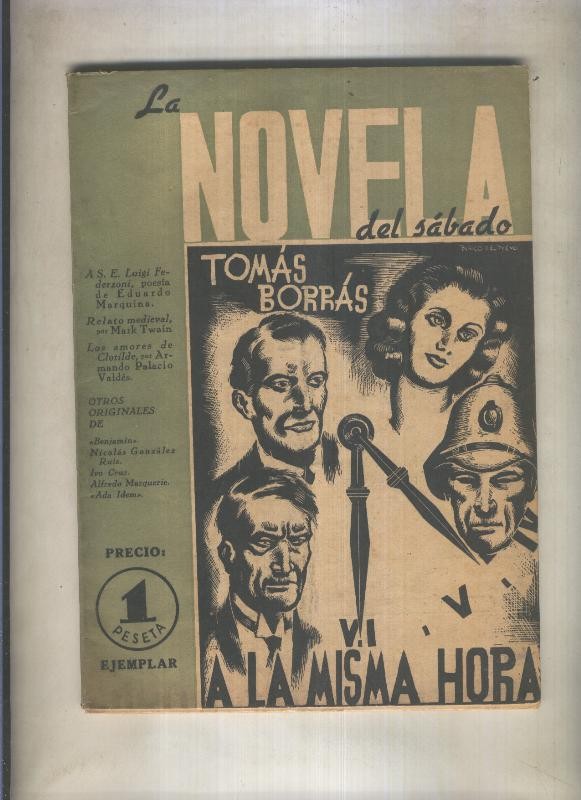 La novela del sabado numero 009: A la misma hora (Tomas Borras)