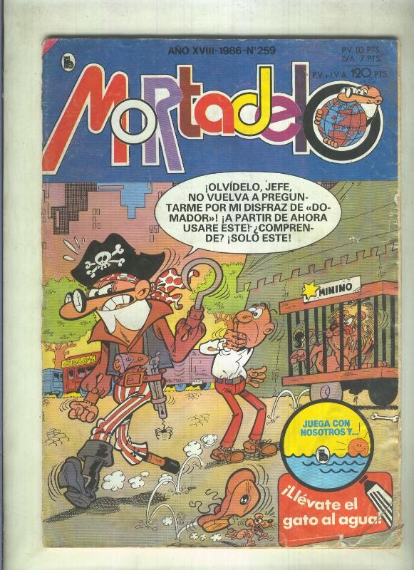 Super Mortadelo numero 259 (numerado 1 en trasera, aviejado)