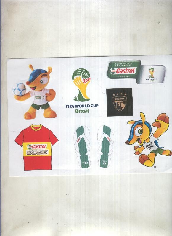 Pegatinas adhesivas firma Castrol