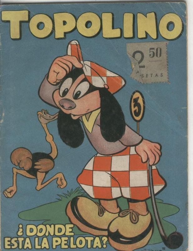 Topolino: Donde esta la pelota (la cubierta llea una pegatina)