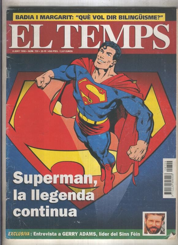 El Temps numero 729: Superman, la llegenda continua, articulo de 10 paginas)