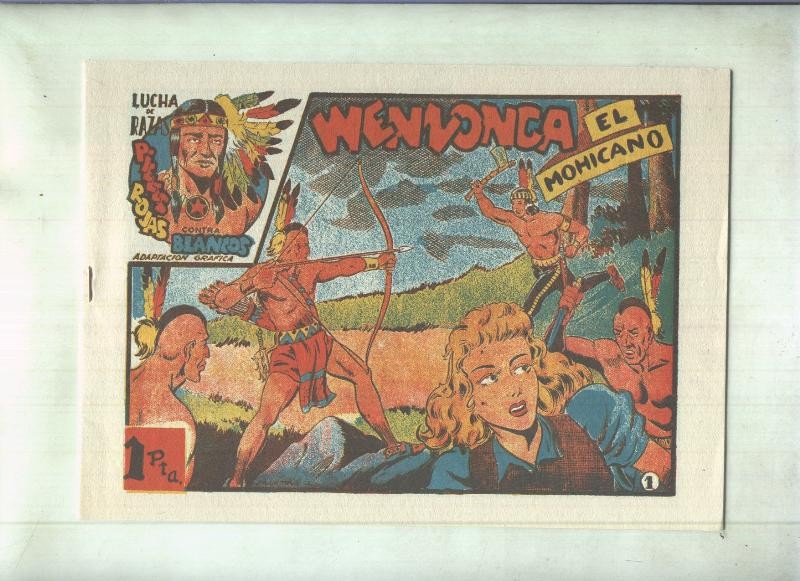 Facsimil: Lucha de Razas numero 01: Wennonga el mohicano