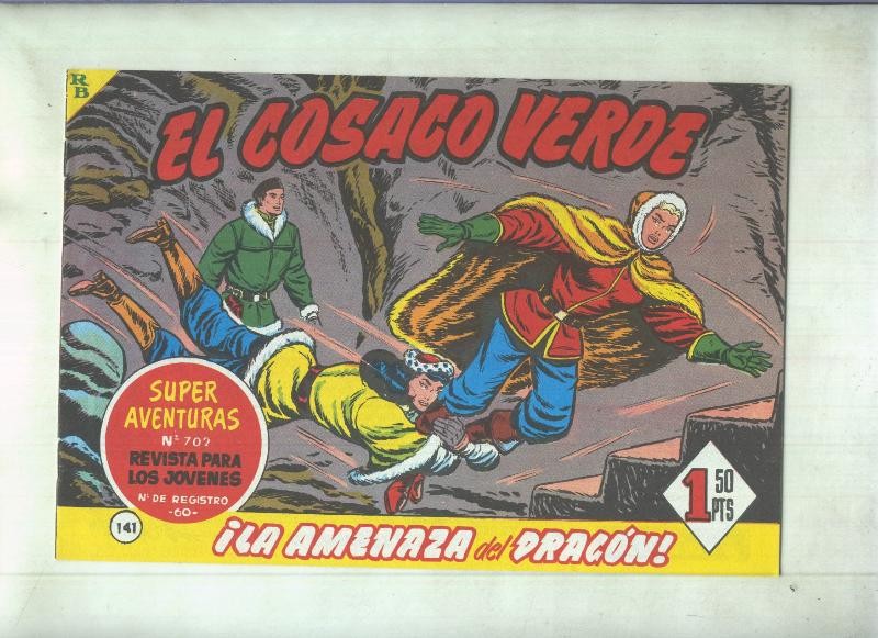 Facsimil de Ediciones B: El Cosaco Verde numero 141: La amenaza del dragon