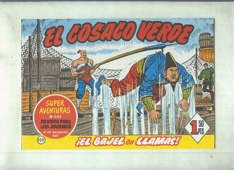 Facsimil de Ediciones B: El Cosaco Verde numero 122: El bajel en llamas