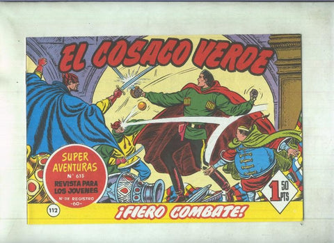 Facsimil de Ediciones B: El Cosaco Verde numero 112: Fiero combate