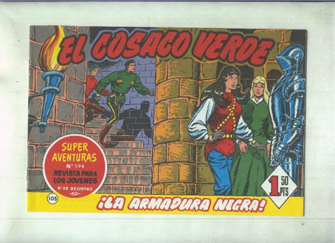 Facsimil de Ediciones B: El Cosaco Verde numero 105: La armadura negra