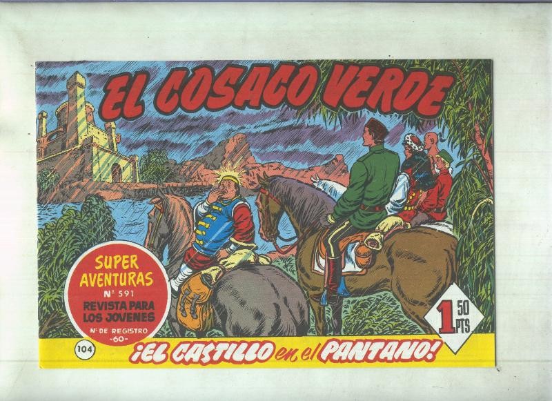 Facsimil de Ediciones B: El Cosaco Verde numero 104: El castillo en el pantano