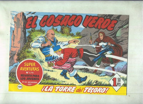Facsimil de Ediciones B: El Cosaco Verde numero 100: La torre del tesoro