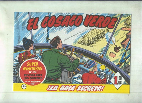 Facsimil de Ediciones B: El Cosaco Verde numero 093: La base secreta