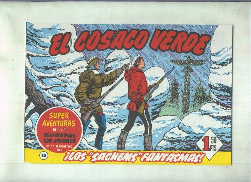 Facsimil de Ediciones B: El Cosaco Verde numero 088: Los Sachems fantasmas