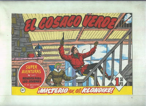 Facsimil de Ediciones B: El Cosaco Verde numero 087: Misterio en el Klondike