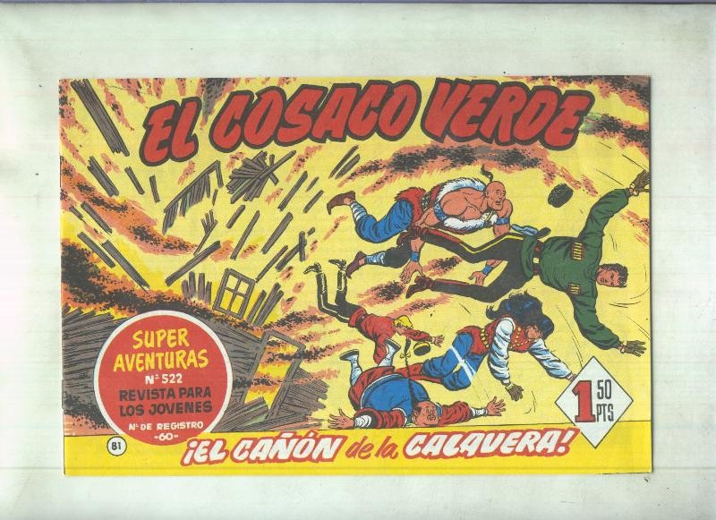 Facsimil de Ediciones B: El Cosaco Verde numero 081: El cañon de la calavera