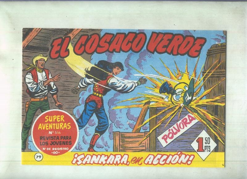 Facsimil de Ediciones B: El Cosaco Verde numero 079: Sankara en accion