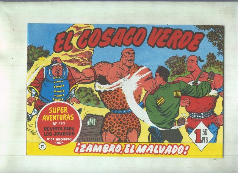 Facsimil de Ediciones B: El Cosaco Verde numero 071: Zambro, el malvado