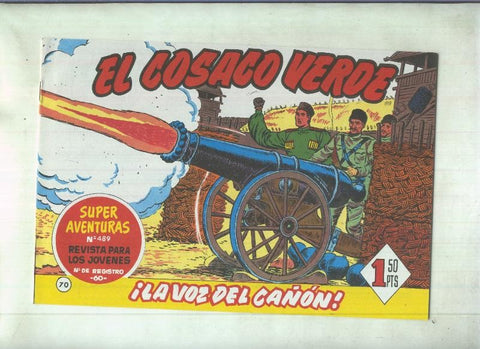 Facsimil de Ediciones B: El Cosaco Verde numero 070: La voz del cañon