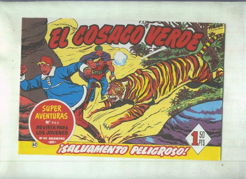 Facsimil de Ediciones B: El Cosaco Verde numero 062: Salvamento peligroso