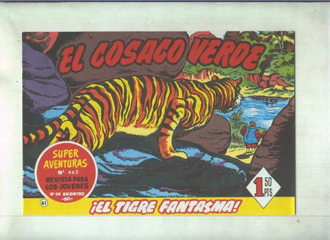 Facsimil de Ediciones B: El Cosaco Verde numero 061: El tigre fantasma
