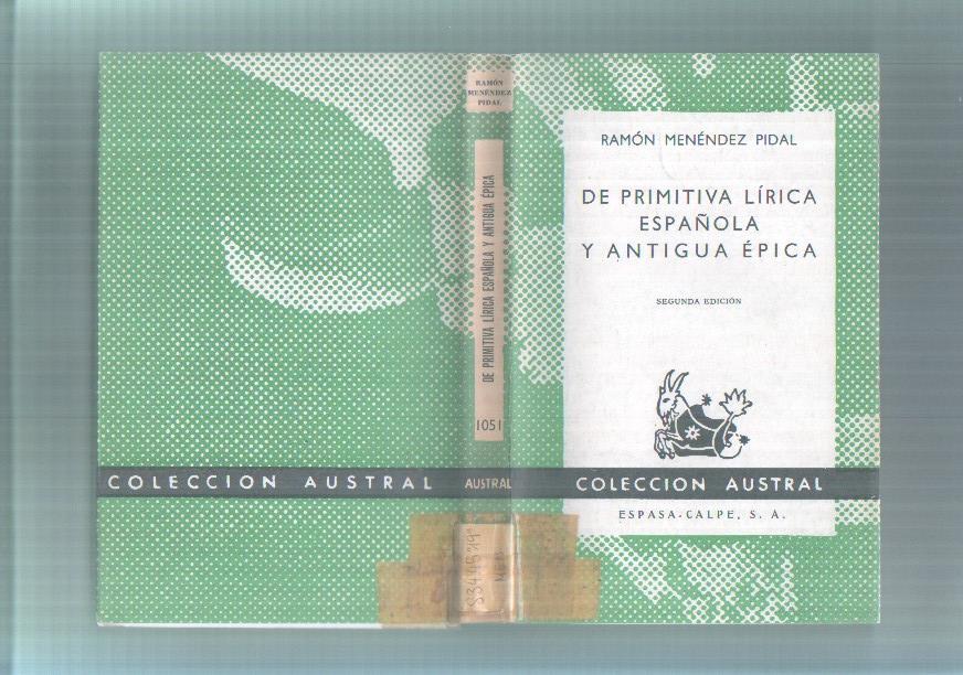 Austral numero 1051: De Primitiva Lirica Española y antigua epica