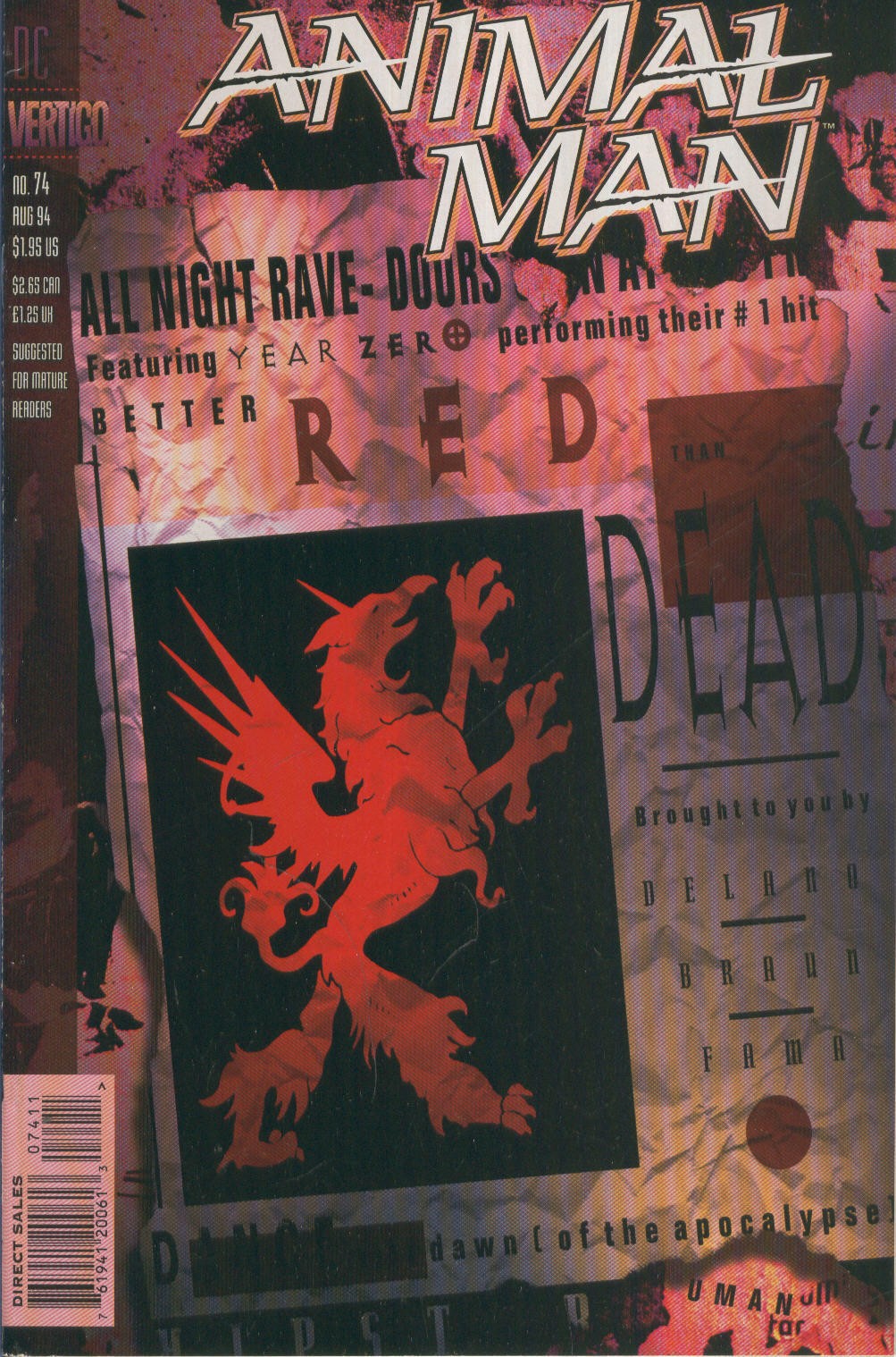 ANIMAL MAN Vol.1 numero 74: Better Red than Dead