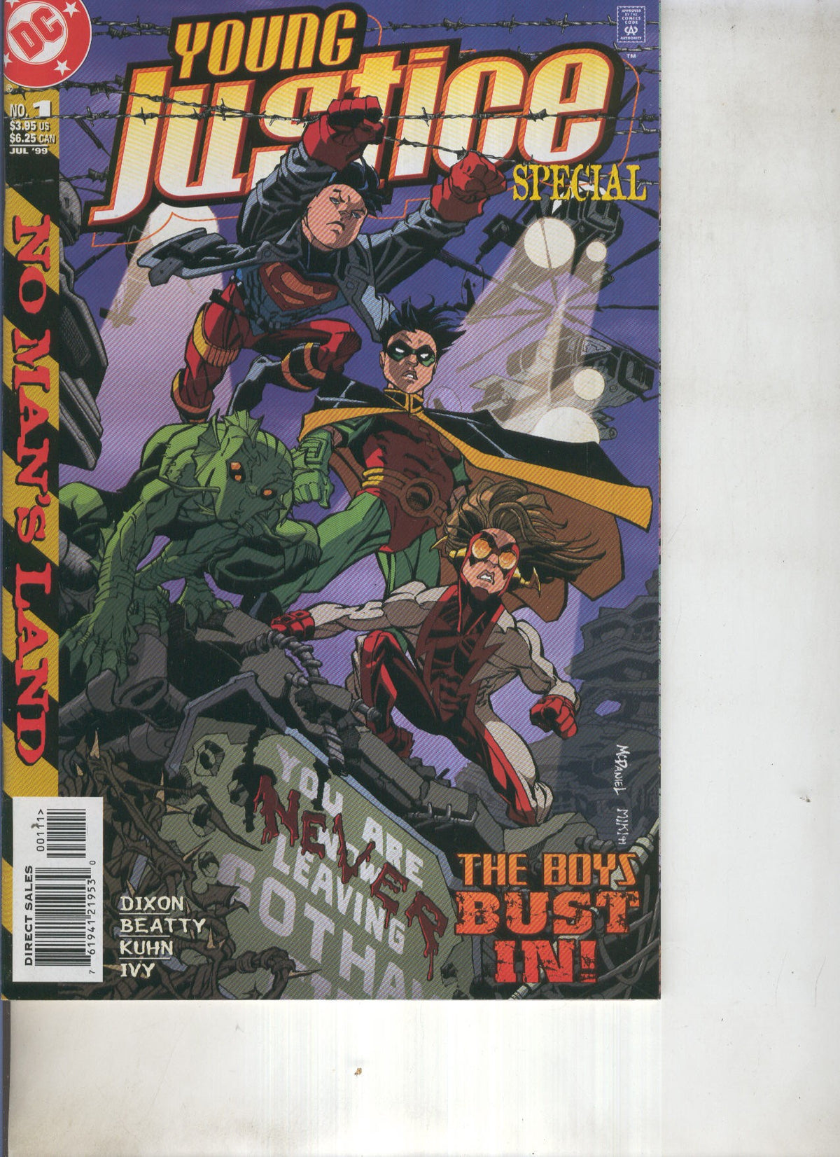 YOUNG JUSTICE IN NO MANS LAND: Numero 01