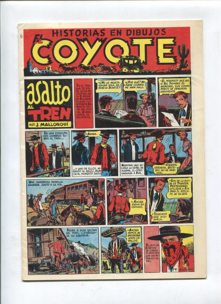 El Coyote facsimil numero 006: Asalto al tren (numerado 5 en trasera)