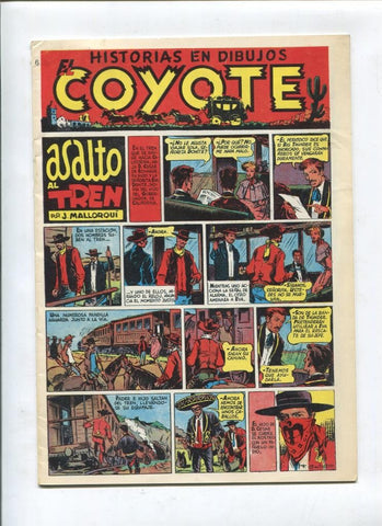 El Coyote facsimil numero 006: Asalto al tren (numerado 5 en trasera)