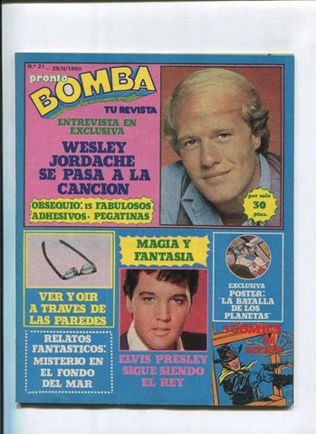 Bomba revista de comic + TV + articulos del corazon numero 21