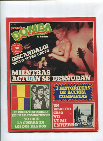 Bomba revista de comic + TV + articulos del corazon numero 31