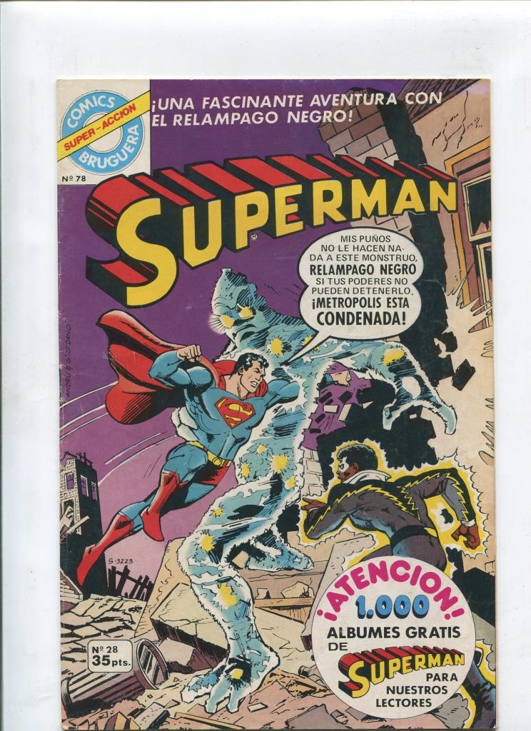Comics Bruguera Superman numero 28: Marcha atras en la evolucion