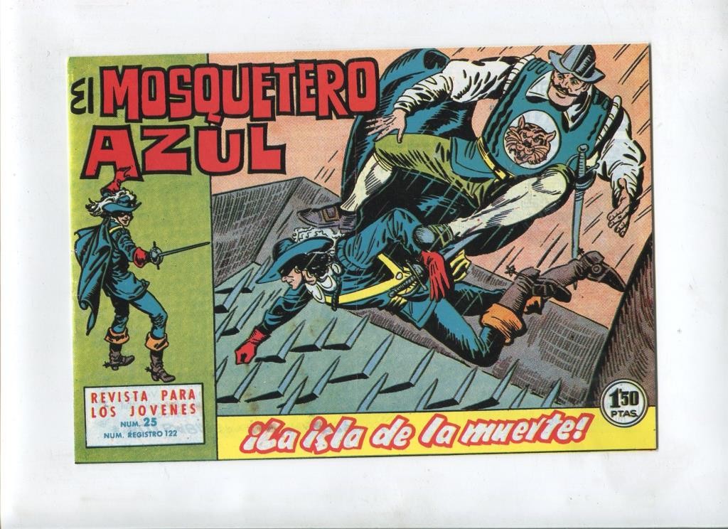 Facsimil: El Mosquetero Azul numero 25: La isla de la muerte