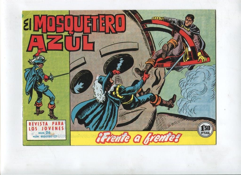 Facsimil: El Mosquetero Azul numero 26: Frente a frente