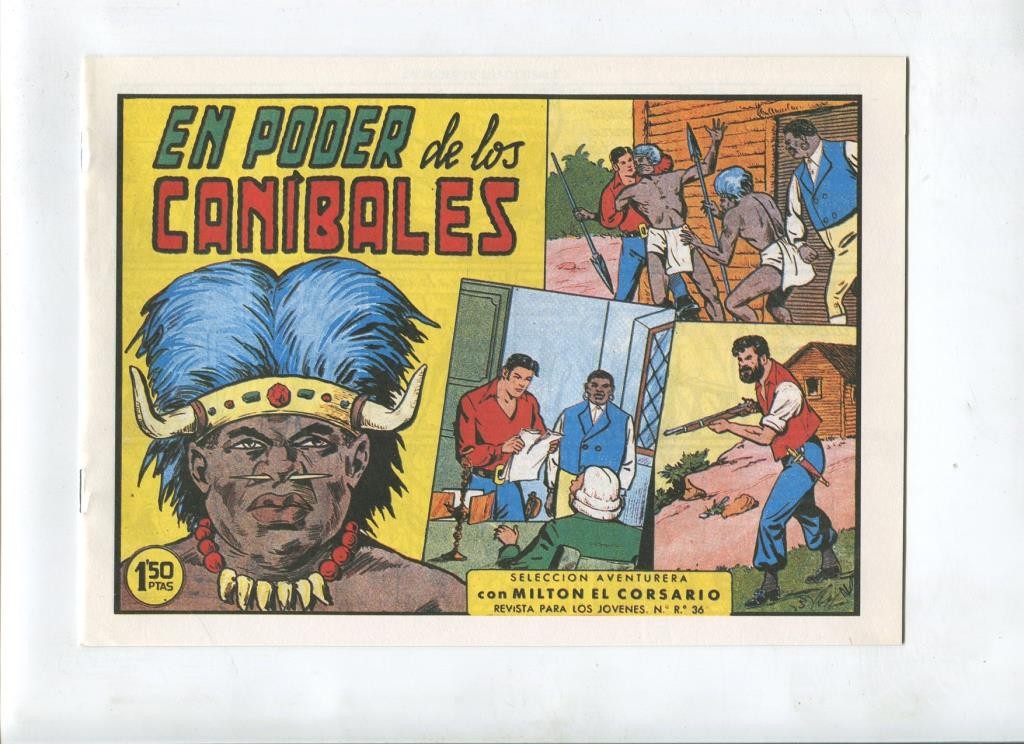 Milton el Corsario , facsimil numero 044: En poder de los canibales