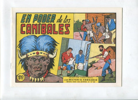 Milton el Corsario , facsimil numero 044: En poder de los canibales
