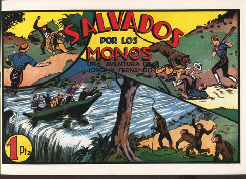 Facsimil: Jorge y Fernando serie la selva: Salvados por los monos