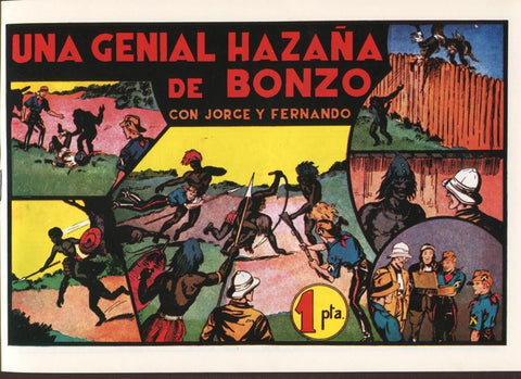 Facsimil: Jorge y Fernando serie la selva: Una genial hazaña de Bonzo